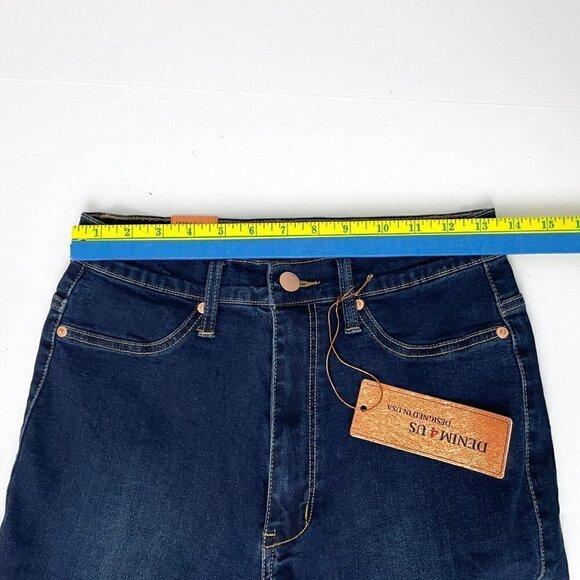 NEW Denim 4 Us Women's Skinny Jeans High Rise Dark Wash size juniors 13 - Picture 3 of 9